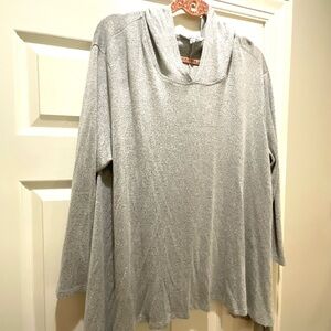Paper Tee Heather Gray Long Sleeve Top